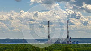 Permskaya Thermal Power Plant. Timelapse