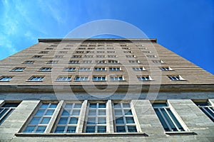 Perpective view from below of residential building photo