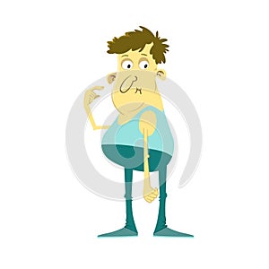 Perplexed man illustration