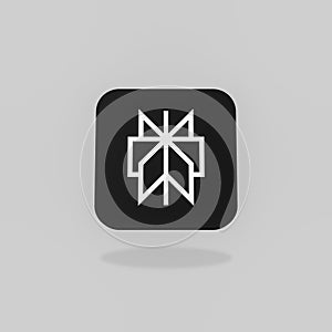 Perplexity App Icon on Flat Gray Background