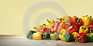 Perpper organic vegetable copy space blurred background