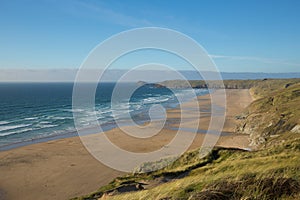 Perran Sands sandy beach Cornwall