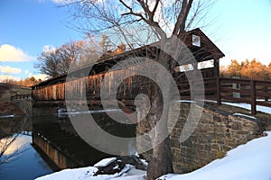 Perrins Covered Bridge in Winter