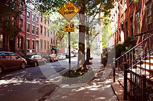 Perry street of Greenwich village district