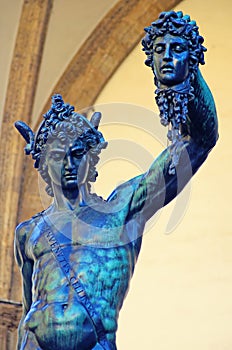 Perseus holding the head of Medusa