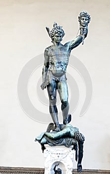 Perseus with the severed head of Meduzy-Gorgony.