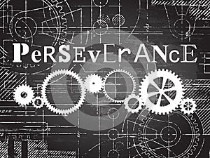 Perseverance Blackboard Tech Drawing