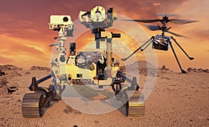 Perseverance - a planetary rover of the NASA Mars 2020 mission and Mars Helicopter, Ingenuity, the purpose of which is to explore