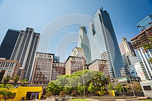 Pershing square in downtown of Los Angeles