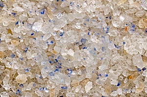 Persian Blue Salt crystals closeup, surface and background