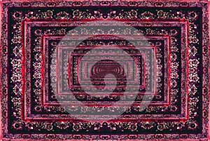 Persian Carpet Texture, abstract ornament. Round mandala pattern