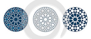 Persian geometric mosaic frames for thanks card