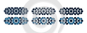 Persian geometric mosaic rosettes for Ramadan card