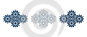 Persian geometric mosaic rosettes for Ramadan card