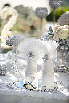 Persian Sofreh aghd kaleh ghand sugar cone decor at a traditional wedding