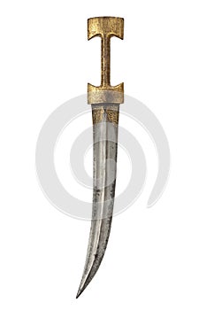 Persian style gold hilted antique dagger