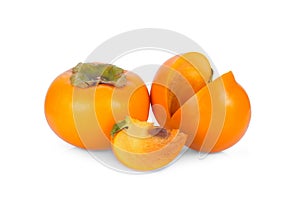 persimmons fruit isolated on white