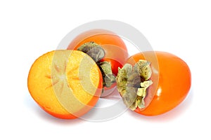 Persimmons Isolated On White