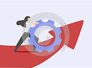 Persistence isolated concept vector illustration. Perseverance, personal quality, persistent action, motivation in sport