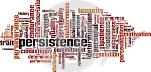 Persistence word cloud