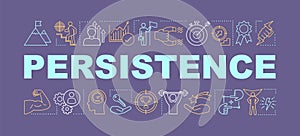 Persistence word concepts banner