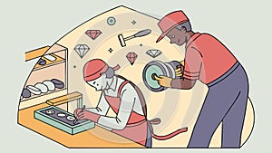 Person assembling puzzle pieces, problem solving illustration vector design Generative AI