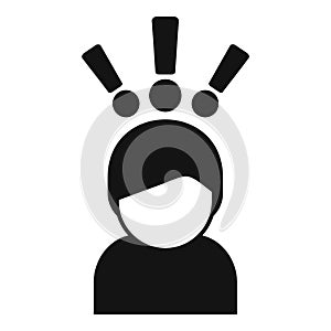 Person attention icon simple vector. Coping skills business