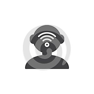 Person Broadcasting vector icon