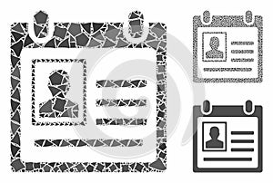 Person cardfile Composition Icon of Rough Pieces