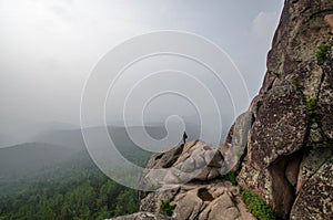 Person on the cliff