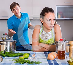 person criticizing young spouse