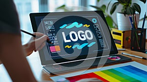 The Digital Logo Design. AI generated