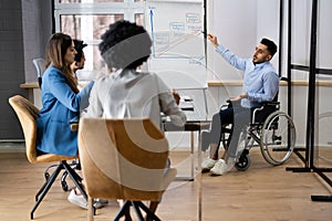 Person With Disability Giving Presentation