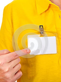 Person with Empty Badge