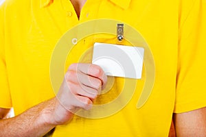 Person with Empty Badge