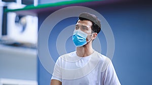 Person face man mask protective virus