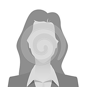 Person gray photo placeholder woman