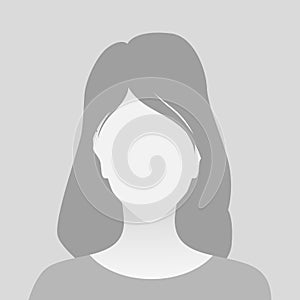 Person gray photo placeholder woman