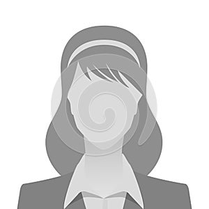 Person gray photo placeholder woman