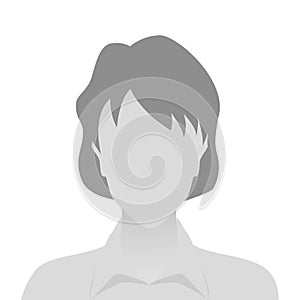 Person gray photo placeholder woman