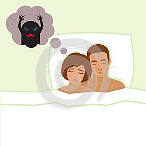 person having bad dreams