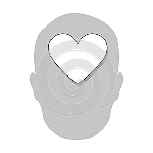 person heart brain icon