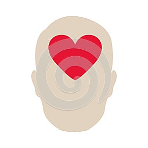 person heart brain icon