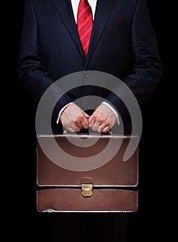 Person holding a briefcase
