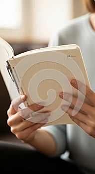 A person is holding an open