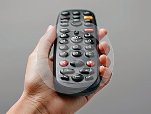 A person holding a remote control