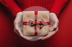 Person Holding Wrapped Present