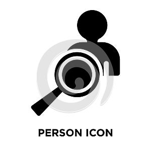 Person icon vector isolated on white background, logo concept of