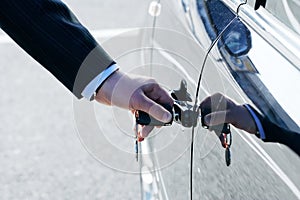 Person Inserting Car Key photo