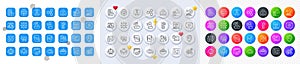 Person, Internet and Teamwork line icons. For web app, printing. Line icons. Vector